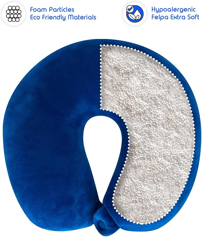 Belkvilo.2 in 1 Plush Penguin and Pillow Travel. Kids Travel Neck Pillow (Small Size 9 in) Color King Blue Soft & Supportive for Airplane, Car & Stroller Age 3, Made Extra Soft Short Plush