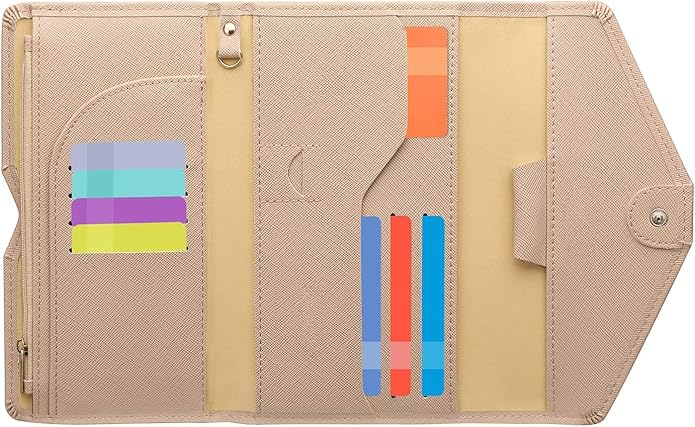 Vintage Style Genuine Leather Unisex RFID Blocking Passport Holder Travel Organizer