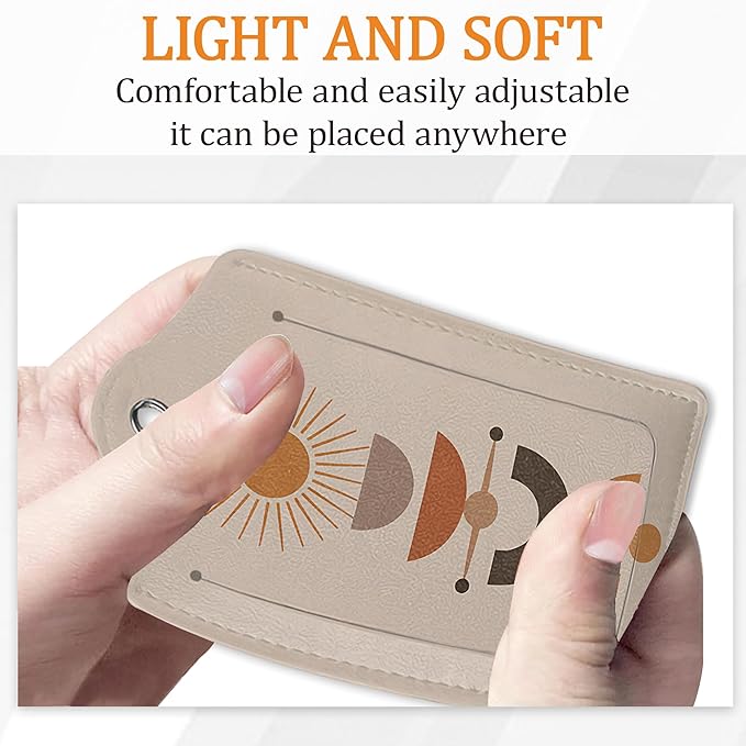 Boho 3 Pack Luggage Tag for Suitcase, Leather Bag Tags with Privacy Cover ID Label and Durable Steel Loop for Cruise Airport Travel