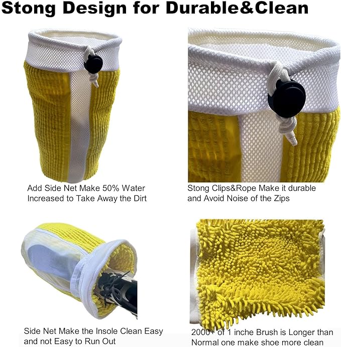 2Pcs Washing Machine Shoes Bag for Laundry Quick Easy Secure Cleaning Sneaker Casual Tennies shoes Reuasble and Durable