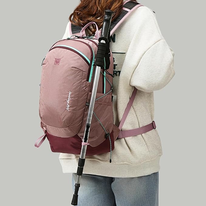W WINTMING Small Hiking Backpack Travel Backpacks 20L Lightweight Hiking Daypack for Women Men Camping Daily Commuting (Pink)