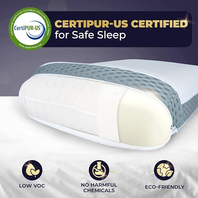 Royal Therapy Memory Foam Pillow, Neck Pain Relief, for Neck and Shoulder Pain, Side Sleeper, Cervical, Pillow Sleeping