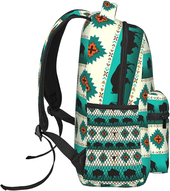 Native American Backpack for Men Women,Casual Travel Hiking Camping Backpacks Lightweight Bookbag