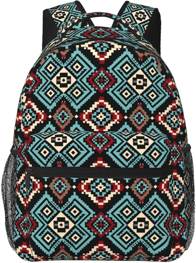 Native American Backpack for Men Women,Casual Travel Hiking Camping Backpacks Lightweight Bookbag