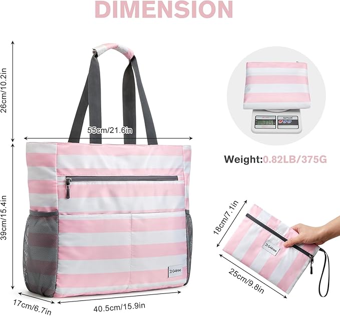 G4Free Beach Bag, Waterproof Sandproof Beach Tote Bag, Large Capacity Foldable for Women