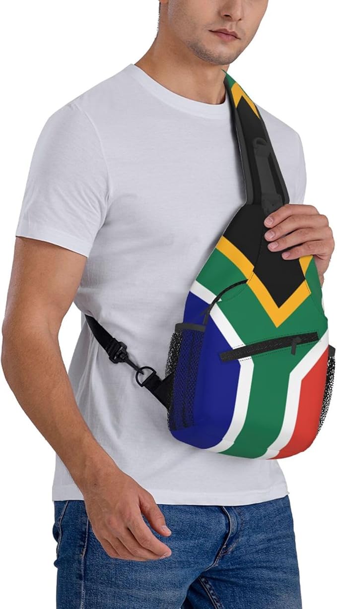 GJXFLSY South Africa Flag Sling Backpack Crossbody Bag Casual Chest Bags Travel Hiking Daypack Shoulder Bag for Women Men