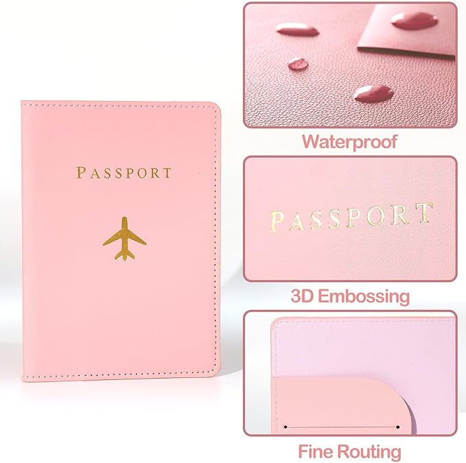 Sizobi Leather Passport Holder Covers Case, Passport Holder for Travel Women, International Travel Must Haves Travel Accessories for Women Men, Cruise Ship Essentials, Passport Book Travel Gifts