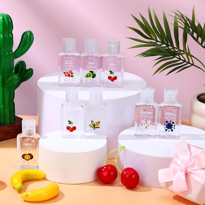 Frienda 24 Pcs Mini Hand Sanitizer Bulk Scented Hand Sanitizer Travel Size 1 Fl oz Gardenia Aloe Assorted Scents Sanitizers for Guest Christmas Stocking Stuffers Nurse Coworker Teacher Office Gifts