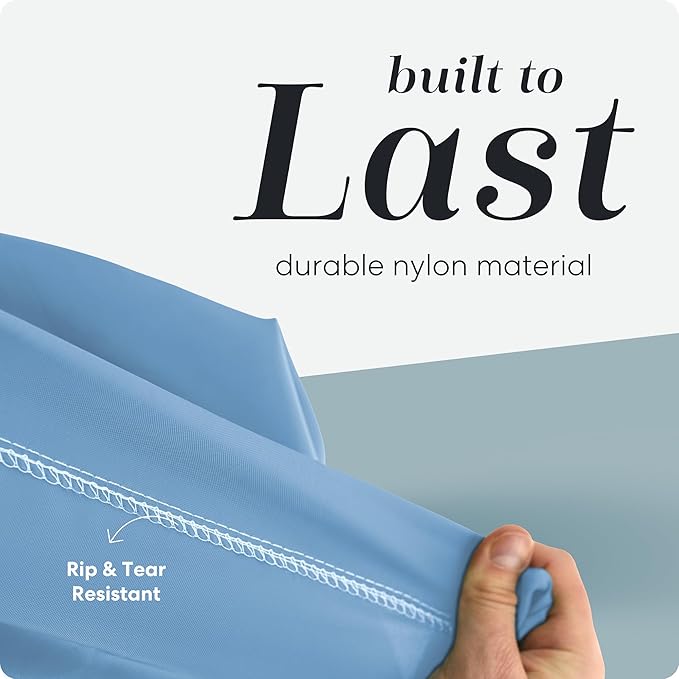 Nylon XL Laundry Bag - Locking Drawstring Closure, Machine Washable, These Large Bags Will Fit a Laundry Basket and Strong Enough to Carry up to Two Loads of Clothes (Light Blue | 30" x 40")