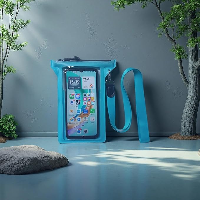 Waterproof Phone Pouch, Waterproof Phone Case, for iPhone 17 16 15 14 Pro Max，IPX8 Waterproof Rating, airtight Zipper Seal