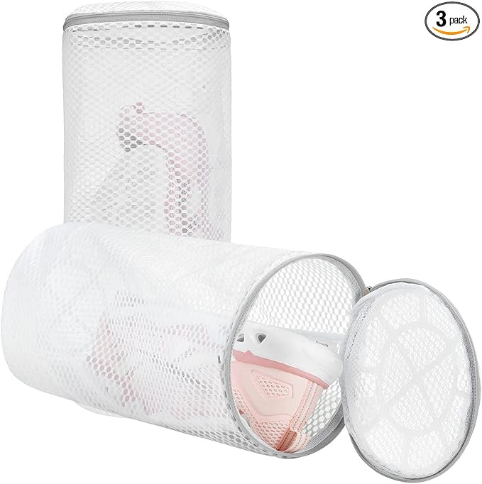 GOGOODA Shoe Washing Bags Mesh Laundry Wash Bag for Washing Machine, Sneaker Cleaning Bag-7"×15", 2 Pack