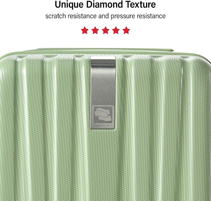 Hanke Hardshell Luggage Sets 2 Piece Extra Large Suitcases with Lock,28 Inch Luggage with Spinner Wheels, Travel Suitcase for Women Men 20 29Inch,Bamboo Green