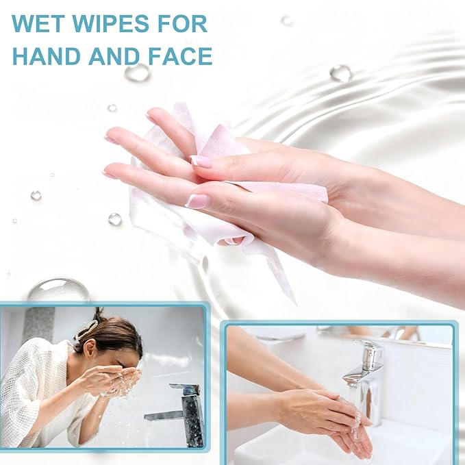 Individual Hand Wipes,Wet Wipes Individually Wrapped Bulk Cleansing Travel Size Wet Wipes for Wedding Travel Restaurant Barbecue(unscented,pack of 50)