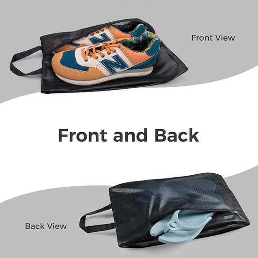 pack all Shoe Bag for Travel, Water-Resistant Shoe Pouch for Gym, Odor-Resistant Soccer Cleats Bag for Sport (Dual Pocket Version)