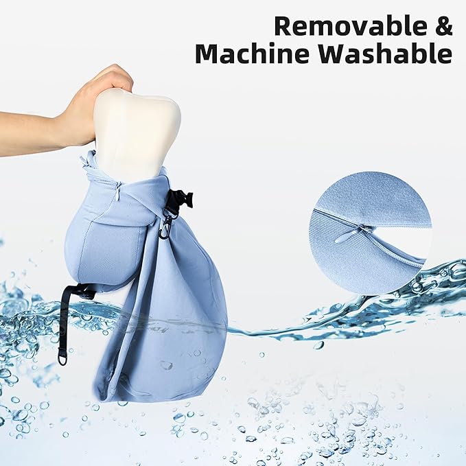 Privacy-Friendly Hooded Travel Pillow for Kids & Adults, Sensory-Friendly, Memory Foam Neck Support for Airplane, Car & Train, Breathable Fabric, Portable, Ultimate Comfort