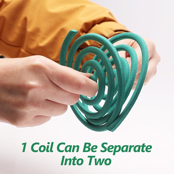 Mosquito Coils Outdoor Patio Fresh Scent,Use Reaches Up to 10 feet, Each Mosquito Coils Burns for 5-7 Hours (Contains 40 coils & 4 Stands)