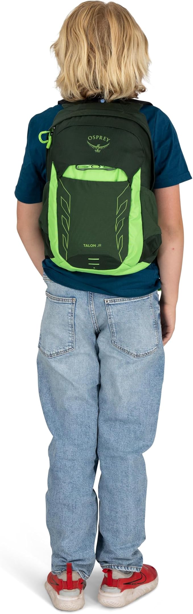 Osprey Talon Jr Boy's Lightweight Hiking Backpack - Kids Adventure Backpack for Travel & Camping, Green Canopy