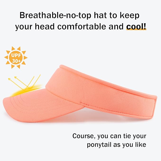 Sun Visor Hat Adjustable Velcro Outdoor Sports Cap for Men Women Adults