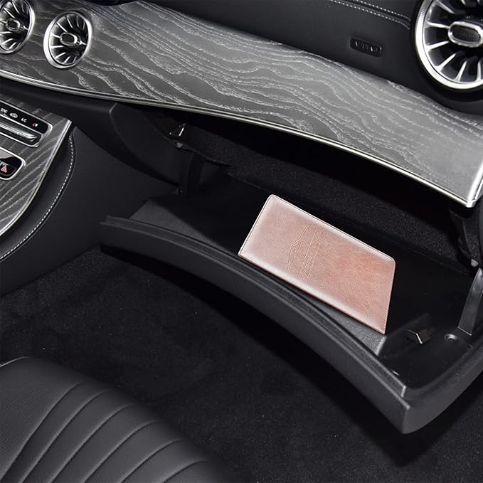 Premium Car Registration & Insurance Card Holder with Magnetic Shut, Vehicle Glove Box Car Organizer - For Documents, Cards, License (Rose gold)