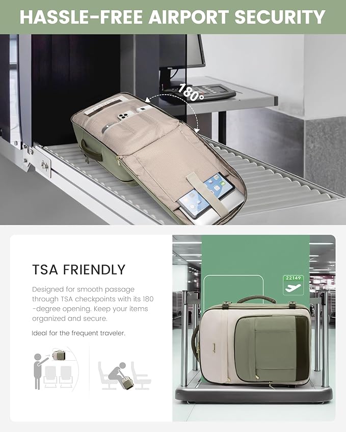 LOVEVOOK 40L Travel Backpack for Women & Men - 17.3 Inch Carry On Backpack & Personal Item Backpack for Airlines, Spacious and Durable Design, with 3 Packing Cubes