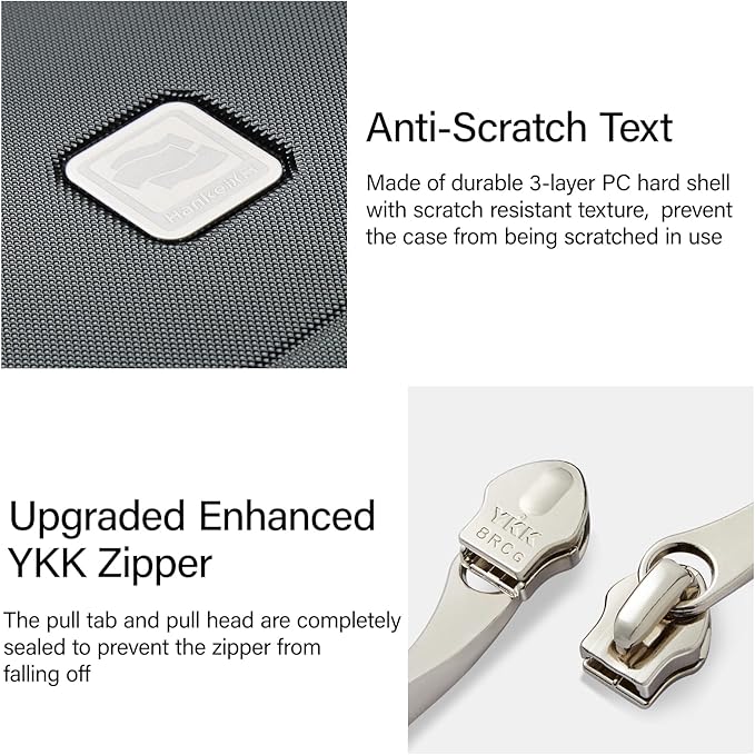 Hanke Top Opening 24 Inch Luggage with Spinner Wheels, Aluminum Frame All-PC Hard Shell Medium Suitcase, Zipperless Trunk Wide Handle Luggage, TSA Checked-Medium(Graphite Grey, 69L)