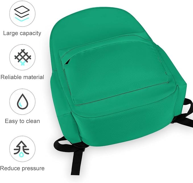 Malachite Backpack Adult Travel Daybag for Women Men College Backpack for Vacation Hiking Camping Bag