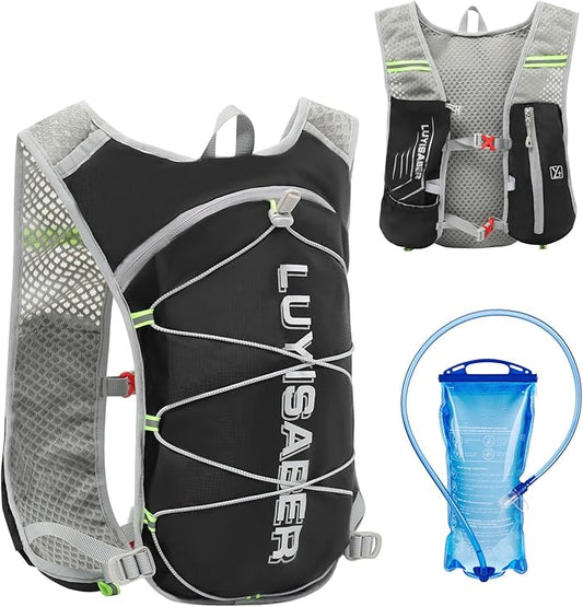 Azarxis Hiking Hydration Pack 5L Running Backpack Daypack Vest with 2L Water Bladder for Women Men Cycling Biking Trail Race