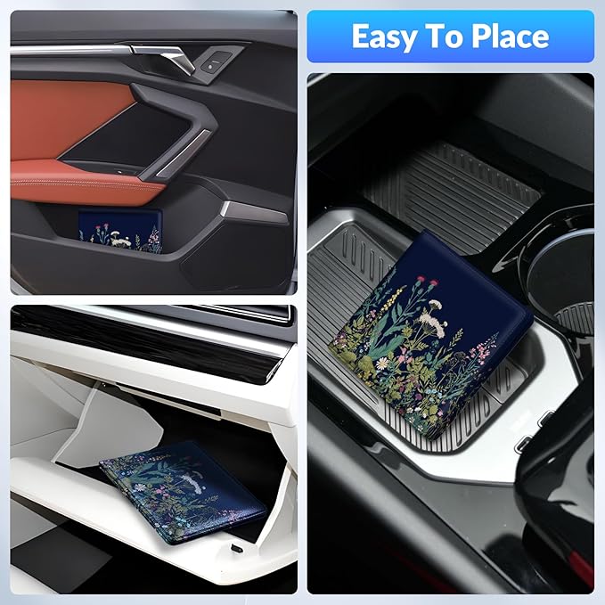 Car Registration and Insurance Card Holder，Vehicle Glove Box Car Organizer，Accessories Case for Storing Driving Licences, Cards, Documents
