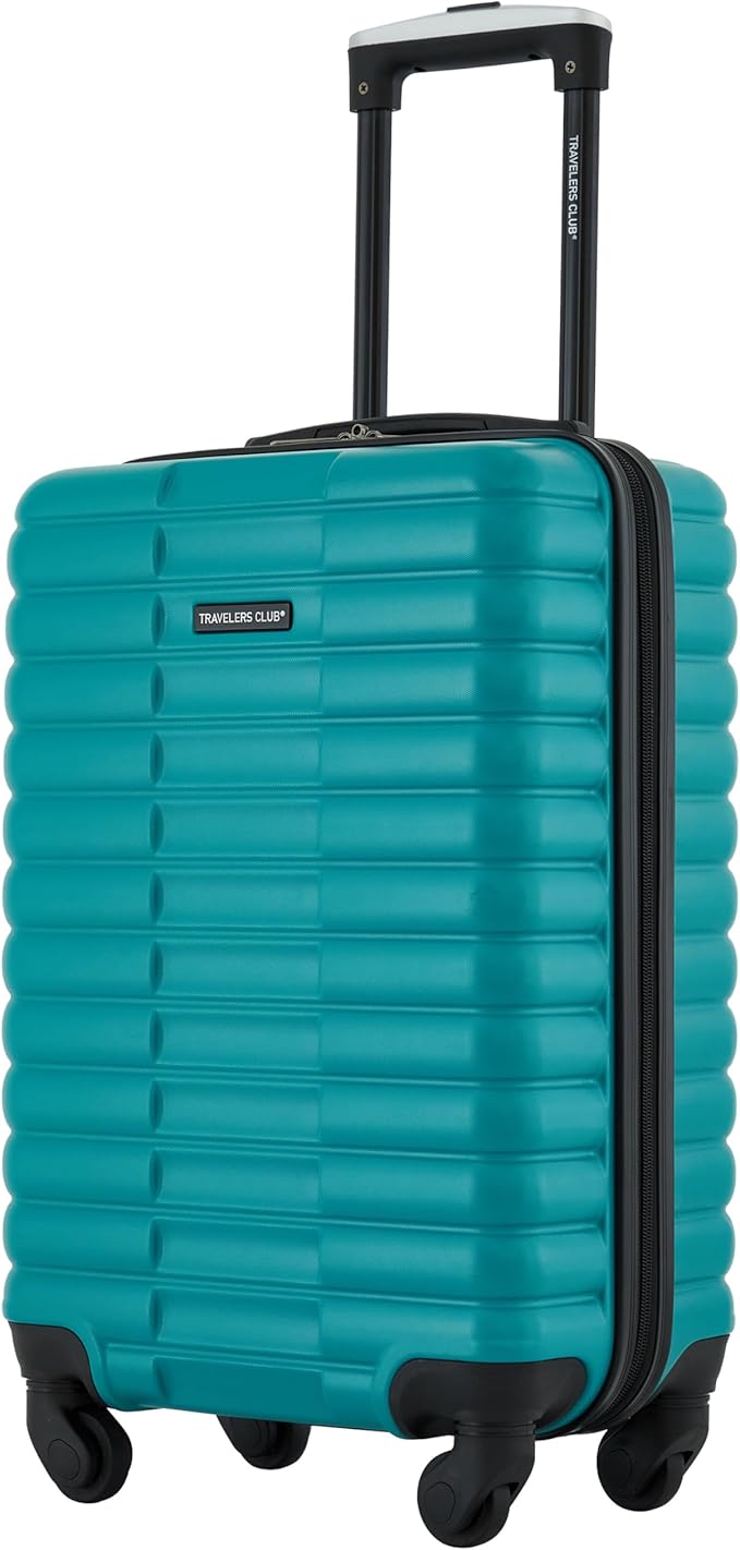Travelers Club 22-Inch Gilroy Rolling Hardside Carry-On Luggage, Teal Blue
