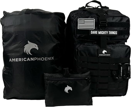 45L to 55L Expandable Professional Tactical Backpack | 1680D SUPER HEAVY DUTY BALLISTIC NYLON |10X Stronger Work & Military Bag | Built-In Rain Cover | MADE BY PROS FOR PROS (Carbon Black: Pro Series)