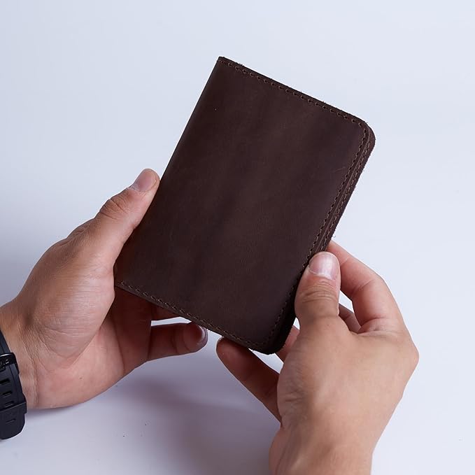 INCARNE US Passport Cover Clear - Travel Passport Wallet - Leather Passport Holder for Men Women Family with Card Slots & Note Compartmen - Sleeve Protector - Genuine Leather - Vintage Brown