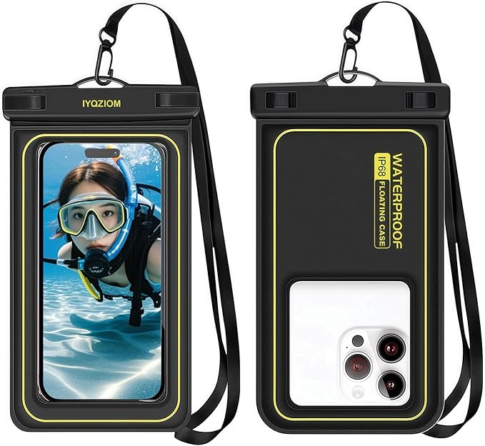 Floating Waterproof Phone Case 2 Pack | IP68 Waterproof Phone Pouch | Suitable for iPhone,Samsung,Motorola,and All Series of Phones with Screens Below 8.3 In | Ideal for Water Activities/Beach/Travel