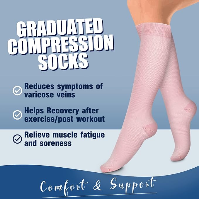 Laite Hebe 4 Pairs-Compression Socks for Women&Men Circulation-Best Support for Nurses,Running,Athletic