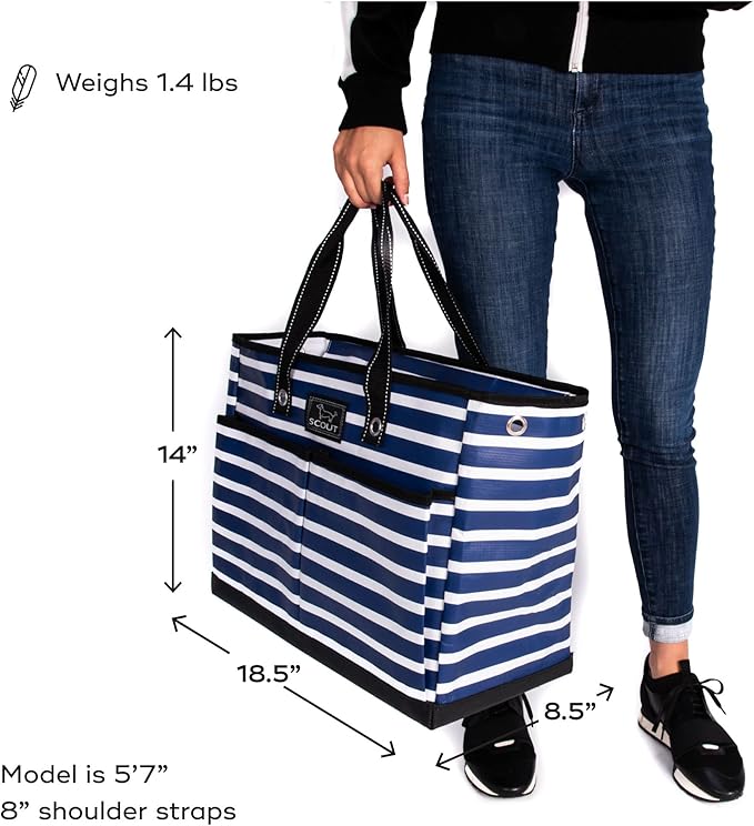 SCOUT Ben Pocket Tote - Large Multi-Use Tote Bag for, Nurses, Teachers, and Moms, 5 Pockets for Organizing, Breakaway Zipper