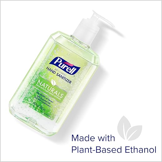 PURELL Advanced Hand Sanitizer Naturals + Refillable Aluminum Bottles, (2) 2 fl oz Travel-Size Bottles (Shipped Empty) and (1) 24 fl oz Refill (Pack of 1) – 3282-12KIT-EC