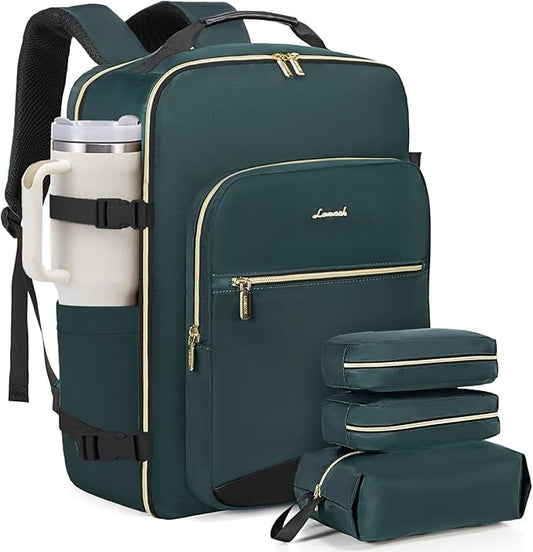 LOVEVOOK 50L Large Travel Backpack for Women Men Fits 17 Inch Laptop, Carry on Backpack for Traveling on Airplane, Personal Item Bag Airline Approved, Business Causal Weekender Backpacks