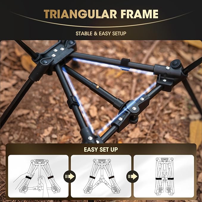 MOON LENCE Portable Camping Chair Backpacking Chair - The 4th Generation Ultralight Folding Chair - Compact, Lightweight Foldable Chairs for Hiking Mountaineering, Beach