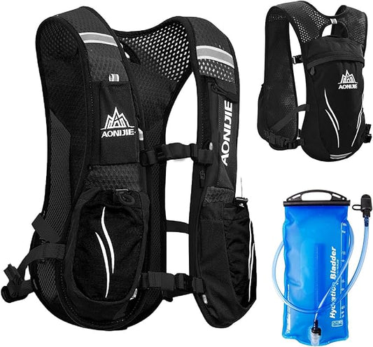 YAPJEB Running Hydration Vest Lightweight Water Pack for Men Women 5L 5.5L Backpack for Marathon Trail Race Hiking Cycling Camping Jogging