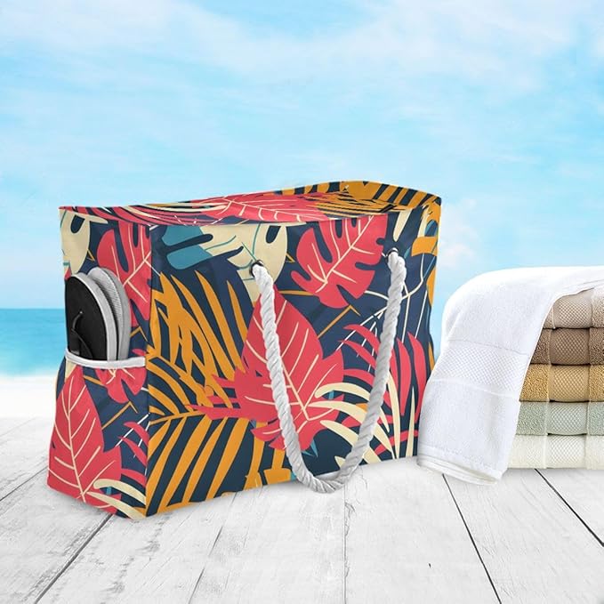 senya Large Beach Shoulder Bags Canvas Tote Water Resistant for Gym Travel Daily