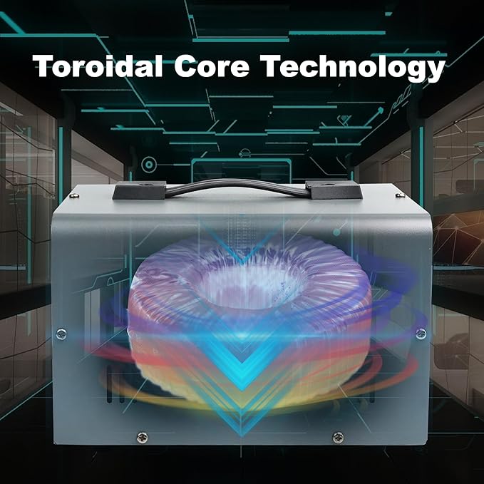 Yinleader Voltage Converter Transformer 3000w Step Up/Down Power Converter 110-120V to 220-240V/220-240V to 110-120V, with 2 US & 2 Universal Outlets, Circuit Breaker Protection (Grey)