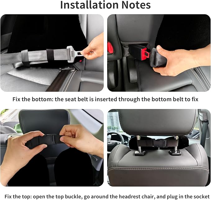 Travel Pillow Car Pillow Kid Car Sleeping The Sleeping Aid for Adults and Kids on Road Trips Sponge Kids Travel Pillow Provides Body and Head Support Black