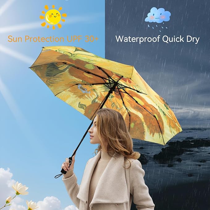 Umbrella, Pretty Umbrellas for Women and men, Ladies Umbrellas for Rain, Automatic Folding Umbrellas Open Close