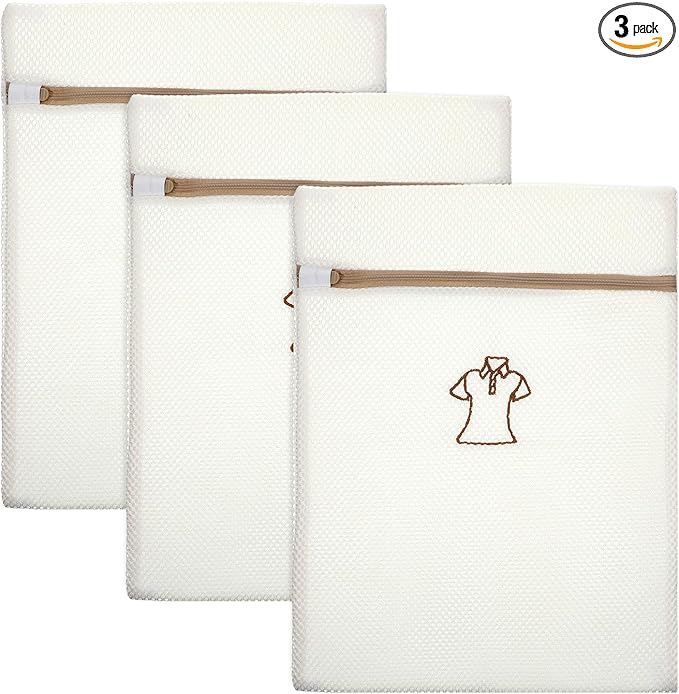 3 Pcs Delicate Laundry Bag, Mesh Laundry Bags For Delicates With Zipper, T-Shirt Laundry Bags, Small Durable Sock Embroidery Bag, Travel Clothing Storage Bags for Socks Underwear Baby Clothes Swimsuit