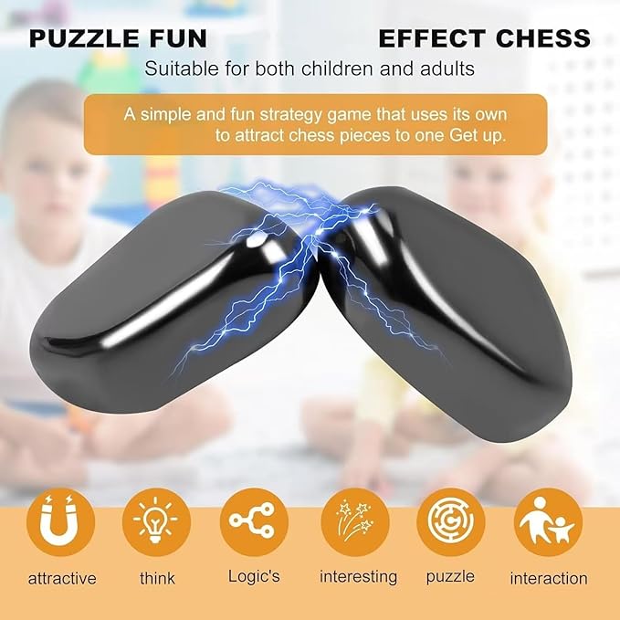 Chess Game,32 Stones, 3 String & Portable Storage Bag, Strategy Board Game for Family Night, Use for Kids Adults (Age 9+)