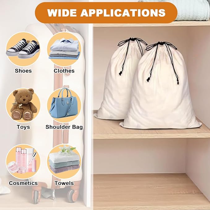 4 Pcs Shoe Travel Bags for Packing, 13.8" x 12.6" Perfect Shoe Bag for Men and Women for Travel