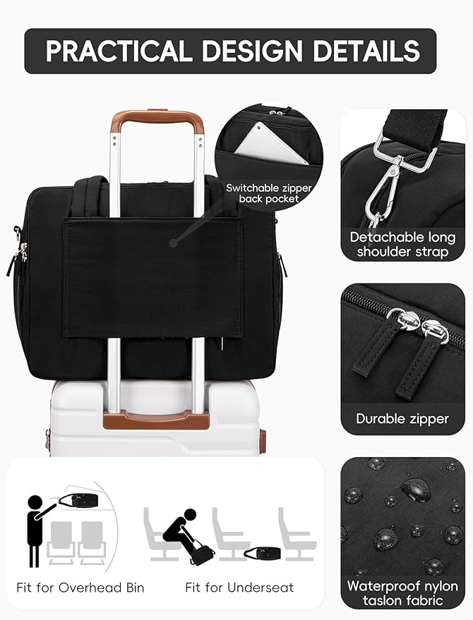 CLUCI Weekender Travel Bag for Women Puffer Tote Bag Carry On Duffle Overnight Bags with Shoe Compartment