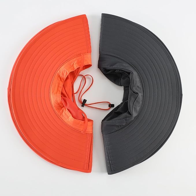 Home Prefer UPF50+ Mens Sun Hat Wide Brim Fishing Hat Foldable Large Brim UV Protection Sun Hat for Men Women Beach Gardening