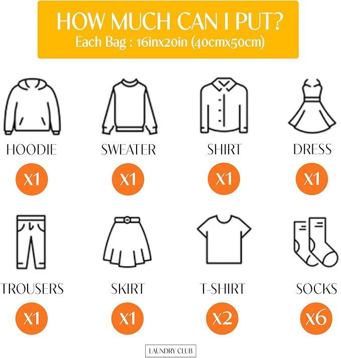 3 Pack Mesh Laundry Bags for Delicates 16inx20in (40cmx50cm), Dryer Safe, Breathable Fine Net, Sturdy Anti-Rust Zipper, Mesh Laundry Bags for Lingerie, Bra, Underwear, Sneakers, Socks, Laundry Club™