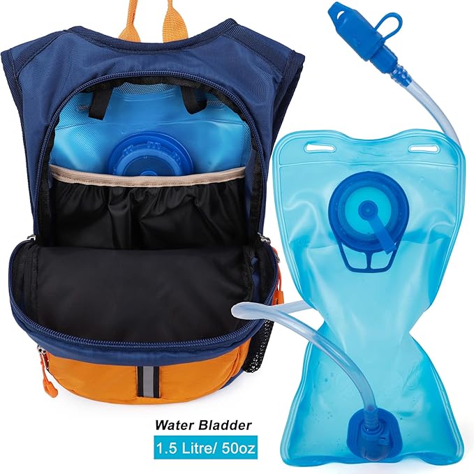 Ivygreen Kids Hydration Backpack, Hiking Backpack for Boys or Girls with 1.5L Water Bladder