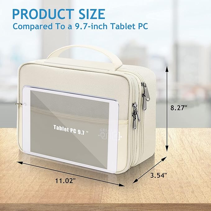 Electronics Travel Organizer, Double Layer Cable Organizer Bag Waterproof Electronics Accessories Storage Bag for Charger, Phone, Power Bank, Hard Drive, Cord, Tablet